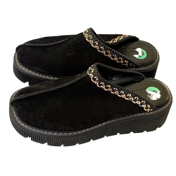 Carlo pera Shoes - Carlo Pera Clog Platform Chunky Sole Suede Black Women's Size 8 Made In Italy